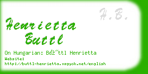 henrietta buttl business card